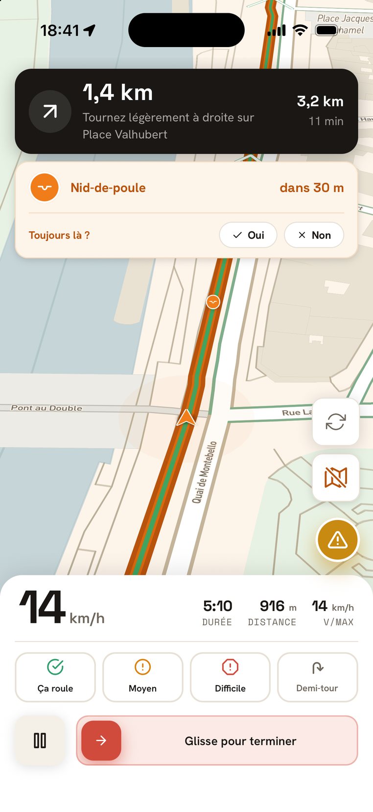 En navigation, un danger signalé devant toi : tu es prévenu à l'approche